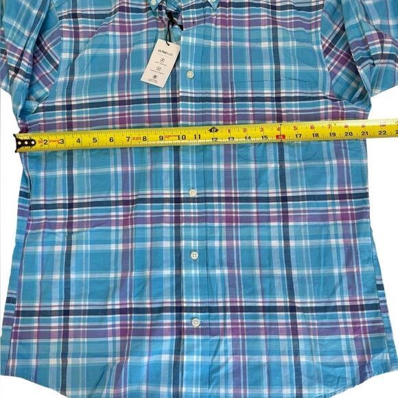 Ralph Lauren Plaid Button Down Shirt Stretch Regular Fit Men Medium NEW Blue - Picture 9 of 9